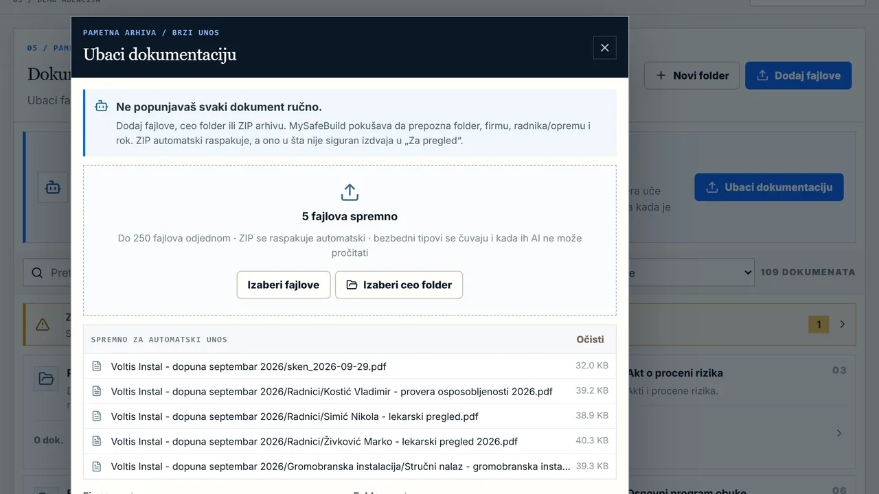 MySafeBuild — Pametna arhiva
